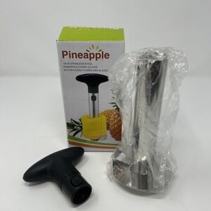 NIB Pineapple Corer Slicer 18/10 Stainless Steel Cores & Slices Dishwasher Safe